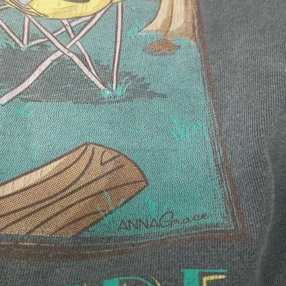 Anna Grace Outdoor Camping Themed Long Sleeve Green T-Shirt Size Medium - Picture 7 of 9